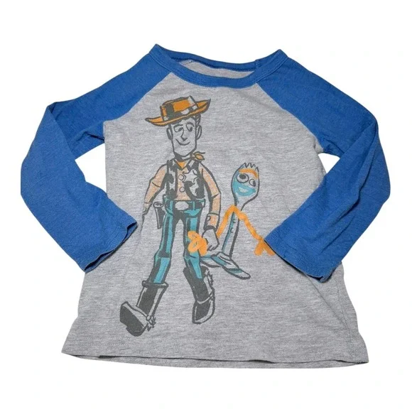 Disney Jumping Beans Shirts Kids 3T Mickey Toy Story Frozen Grey Blue Bundle 3pc - Picture 4 of 14
